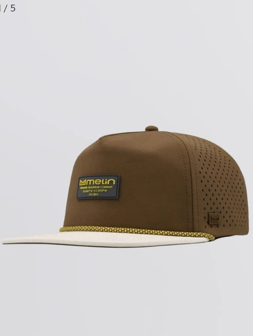 Melin Brown and Cream Performance Snapback Hat